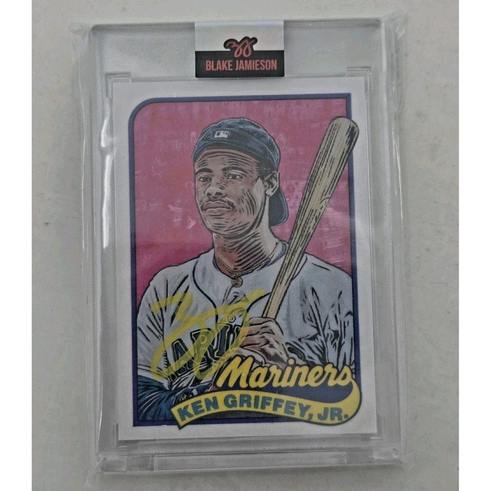 Topps Project 2020 Ken Griffey Jr. Artist Auto /14 Signed Blake Jamieson Yellow